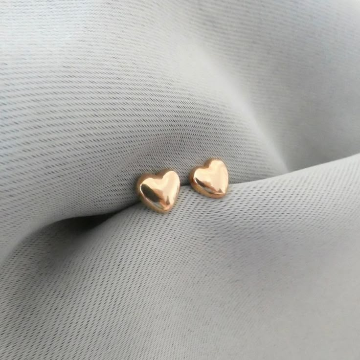 Puff Heart Studs